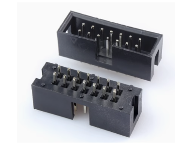 Conector header DC3-14P 14 pinos 2,54 mm reto soquete tipo agulha housing Dupont preto (PC) - Imagem 1