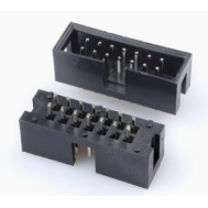 Conector header DC3-14P 14 pinos 2,54 mm reto soquete tipo agulha housing Dupont preto (PC)