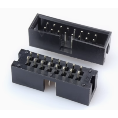 Conector header DC3-16P 2,54 mm com agulhas retas, housing Dupont preto (PC)
