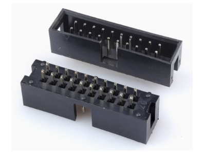 Conector header soquete DC3-20P 20 pinos 2,54 mm com pinos retos, carca&ccedil;a Dupont preta (PC) - Imagem 1