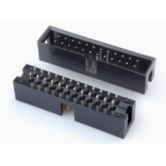 Conector soquete (header) DC3-24P 2,54 mm, agulha reta, housing Dupont preto (PC)
