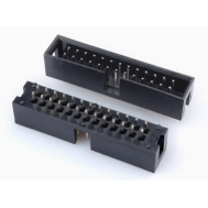Conector Header Soquete DC3-26P 26 pinos 2,54 mm reto Housing Dupont preto (PC)