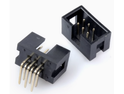 Conector soquete header DC3-6P 2,54 mm, agulha curva, Housing Dupont preto (PC) - Imagem 1
