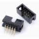 Conector Soquete Header DC3-10P 2,54 mm agulha curvada, housing Dupont preto (PC) - Thumb - 1