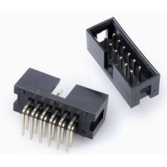 Conector Header DC3-12P 2,54 mm, 3 a 12 pinos, agulha curva, housing Dupont preto (PC)
