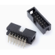 Conector header de soquete DC3-14P 14 pinos 2,54 mm com agulhas curvas, carca&ccedil;a Dupont preta (PC) - Thumb - 1