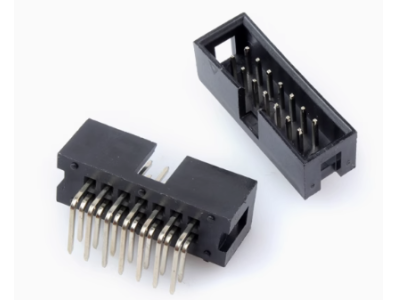 Conector header de soquete DC3-14P 14 pinos 2,54 mm com agulhas curvas, carca&ccedil;a Dupont preta (PC) - Imagem 1