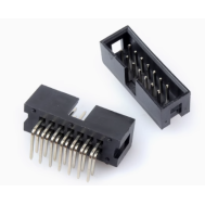 Conector header de soquete DC3-14P 14 pinos 2,54 mm com agulhas curvas, carca&ccedil;a Dupont preta (PC)
