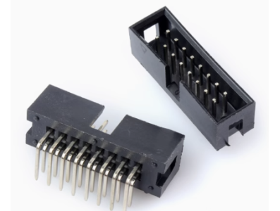 Conector header soquete curvo DC3-16P 2,54 mm, agulha curvada, carca&ccedil;a Dupont preta (PC) - Imagem 1