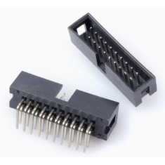 Conector DC3-20P 20 posi&ccedil;&otilde;es 2,54 mm com soquete e agulha curva, housing DuPont preto (PC)