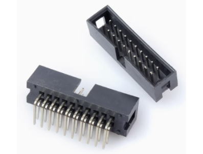 Conector DC3-20P 20 posi&ccedil;&otilde;es 2,54 mm com soquete e agulha curva, housing DuPont preto (PC) - Imagem 1