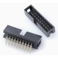 Conector DC3-20P 20 posi&ccedil;&otilde;es 2,54 mm com soquete e agulha curva, housing DuPont preto (PC)