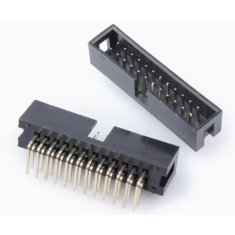 Conector DC3-24P 24 pinos 2,54 mm com agulha curva e carca&ccedil;a Dupont preta (PC)
