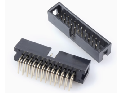 Conector DC3-24P 24 pinos 2,54 mm com agulha curva e carca&ccedil;a Dupont preta (PC) - Imagem 1