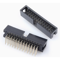 Conector header DC3-26P 2,54 mm com agulhas curvas, carca&ccedil;a Dupont preta (PC)