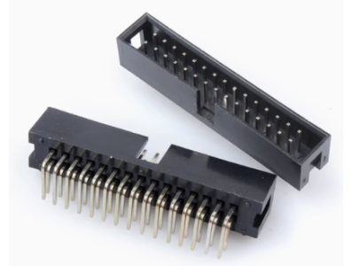 Conector header soquete DC3-30P 2,54 mm com agulha curvada, carca&ccedil;a Dupont preta (PC) - Imagem 1