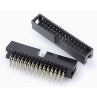 Conector header soquete DC3-30P 2,54 mm com agulha curvada, carca&ccedil;a Dupont preta (PC)