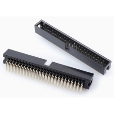 Conector Socket Header DC3-50P 2,54 mm, agulha curva, carca&ccedil;a Dupont preta (PC)