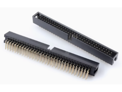 Conector header DC3 64 pinos 2,54 mm com contatos em agulha curva e housing Dupont preto (PC) - Imagem 1