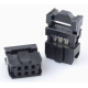 Conector IDC 6 pinos 2,54 mm, housing Dupont preto (PC) - Thumb - 1