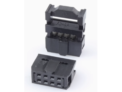 Conector IDC FC-8P 2,54 mm, carca&ccedil;a Dupont preta (PC) - Imagem 1