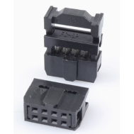Conector IDC FC-8P 2,54 mm, carca&ccedil;a Dupont preta (PC)