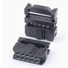 Conector IDC FC-10P 2.54 mm, carca&ccedil;a Dupont preta (PC)