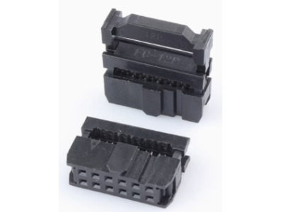 Conector IDC 12 pinos 2,54 mm com carca&ccedil;a Dupont preta (PC) - Imagem 1