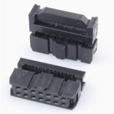Conector IDC FC-14P 2,54 mm, 14 pinos, carca&ccedil;a Dupont preta (PC)
