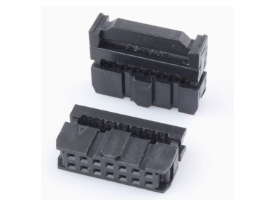 Conector IDC FC-14P 2,54 mm, 14 pinos, carca&ccedil;a Dupont preta (PC) - Imagem 1