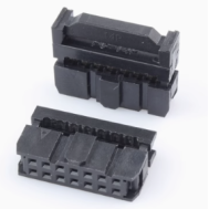 Conector IDC FC-14P 2,54 mm, 14 pinos, carca&ccedil;a Dupont preta (PC)