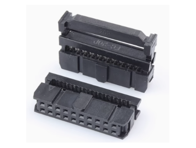 Conector IDC FC-20P 20 pinos 2,54 mm, carca&ccedil;a Dupont preta (PC) - Imagem 1