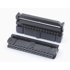 Conector IDC FC-30P 30 pinos 2,54 mm, carca&ccedil;a Dupont preta em PC