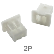 Carca&ccedil;a pl&aacute;stica para conector macho 2 pinos 1,25 mm branca