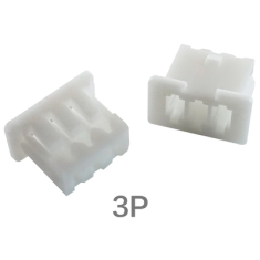 Carca&ccedil;a para conector macho 3 pinos 1,25 mm pl&aacute;stica branca