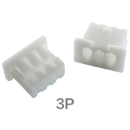 Carca&ccedil;a para conector macho 3 pinos 1,25 mm pl&aacute;stica branca