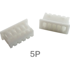 Carca&ccedil;a pl&aacute;stica branca para conector macho 1,25 mm 5 pinos