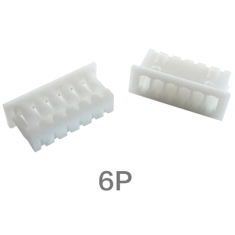 Carca&ccedil;a para conector macho 6 pinos 1,25 mm pl&aacute;stico branco