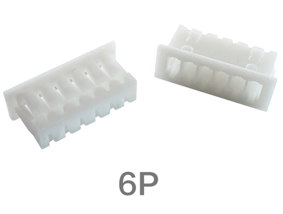 Carca&ccedil;a para conector macho 6 pinos 1,25 mm pl&aacute;stico branco - Imagem 1