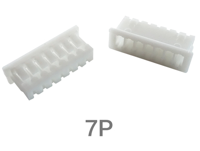 Carca&ccedil;a pl&aacute;stica branca para conector macho 7 pinos 1,25 mm - Imagem 1
