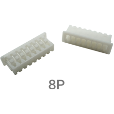 Carca&ccedil;a pl&aacute;stica macho branca 1,25 mm 8 pinos