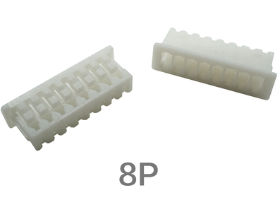 Carca&ccedil;a pl&aacute;stica macho branca 1,25 mm 8 pinos - Imagem 1
