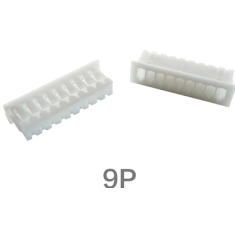 Carca&ccedil;a pl&aacute;stica masculina branca 1,25 mm para conector 9 pinos