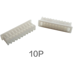 Carca&ccedil;a para conector macho 1,25 mm pl&aacute;stica branca 10P
