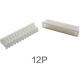 Carca&ccedil;a para conector macho 12 pinos 1,25 mm pl&aacute;stico branco - Thumb - 1