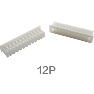Carca&ccedil;a para conector macho 12 pinos 1,25 mm pl&aacute;stico branco