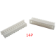 Carca&ccedil;a para conector macho 14 pinos 1,25 mm branca (pl&aacute;stico) - Thumb - 1