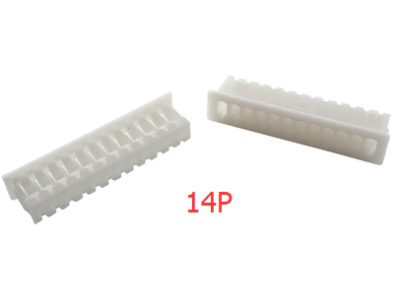 Carca&ccedil;a para conector macho 14 pinos 1,25 mm branca (pl&aacute;stico) - Imagem 1