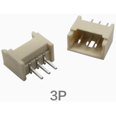 Conector reto tipo agulha 1,25 mm 3 pinos