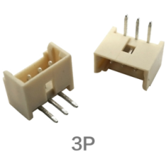 Conector curvo tipo agulha 1,25 mm 3 pinos